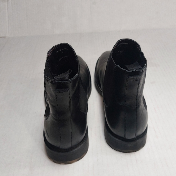 Walk London Sean Chunky Chelsea Boots In Black Leather. - Picture 8 of 16